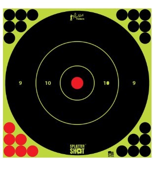 PROSHOT SPLATTER SHOT 12IN GREEN BULLSEYE TARGET - 5 QTY. PACK 12B-GREEN-5PK - Taurus Savings